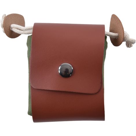Sac de Cueillette Pliable en Cuir PU et Toile pour Champignons, Randonnée, Camping et Chasse