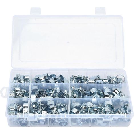 135-teiliges Sortiment an Mini-Schlauchschellen aus Kohlenstoffstahl (8–18 mm) – Zubehör
