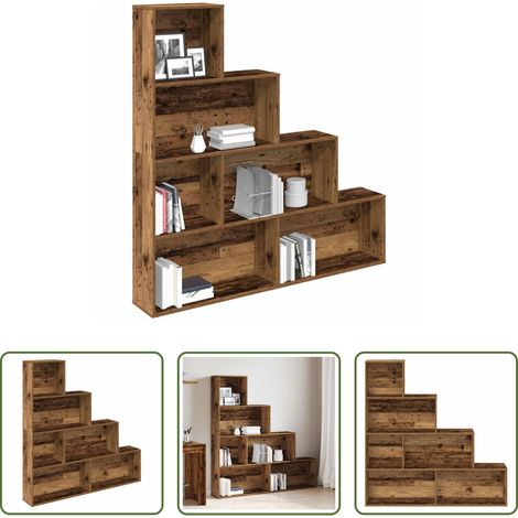 Bücherständer - Bücherregal Altholz-Optik 157x24x160 cm Holzwerkstoff (1/5)