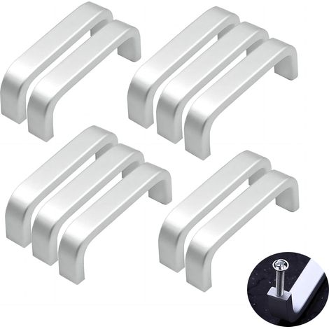 (64MM)，10pcs Mini Aluminum Kitchen Cabinet Door Handles Cupboard Drawer Bedroom Furniture Pull (1/5)