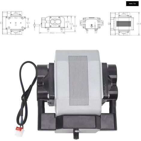 Ortviai Pompe à air pour aquarium 16 W – Silencieuse, débit puissant 25-30 L/min, construction aluminium et ABS (1/4)
