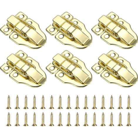 6 Loquet, Bec de Canard, Fer, Design Rétro, Sans Trou de Cadenas, Pour Valise Boîte à Outils (1/5)