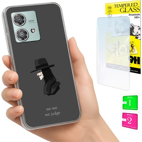 Custodia per Motorola Edge 40 Neo Photo Cover Case Back Case + Vetro 9H (1/5)