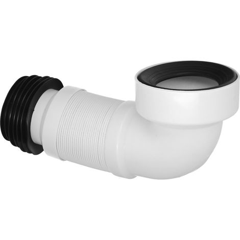 Tubo flessibile estensibile per WC a gomito T-138 in PVC bianco (1/5)