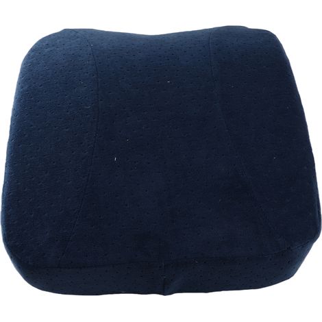 Coussin de soutien lombaire épais pour le dos et la taille, idéal pour la voiture, le bureau ou une chaise (bleu) (1/5)