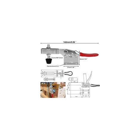 GH-201-B - Lot de 4 sauterelles à serrage vertical avec base horizontale - Capacité 90 kg (1/4)
