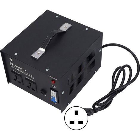 Transformateur de tension 3000W, convertisseur 110V-220V, élévateur/abaisseur, 2 prises universelles, prise UK, transformateur électrique 220V vers 110V et 110V vers 220V (1/5)