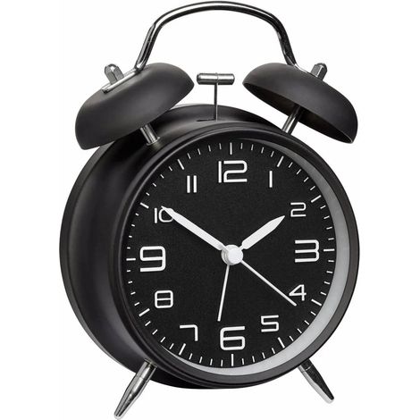 [NEUWERTIG] B-Ware Tfa Dostmann 60.1025 Mechanisch Wecker Alarm Uhr Analog Geräuscharm Schwarz