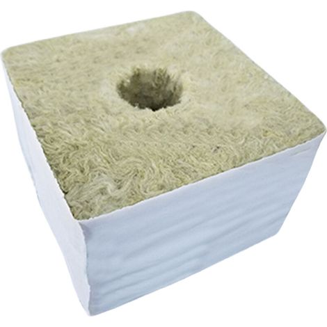 Cube de Culture en Laine de Roche - Bloc de 10x10x6.5cm - Idéal pour Hydroponie et Germination (1/5)