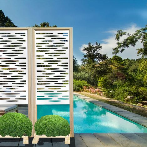PUDDLE - Separè - Paravento modulabile - 70x190cm - in Legno e PVC - Colore: bianco (1/4)