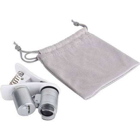 Loupe loupe 60X avec clip Objectif pour téléphone portable Pince universelle Mini loupe pour téléphones portables (1/5)