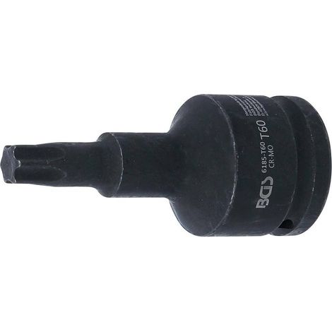 Douille à Embouts à Choc 100 mm - 20 mm (3/4), Profil Torx T60 - Résistante et Précise, Acier - D-Work