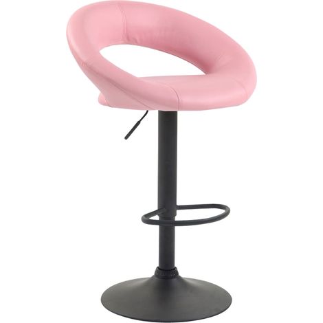Barhocker Olinda Kunstleder pink schwarz