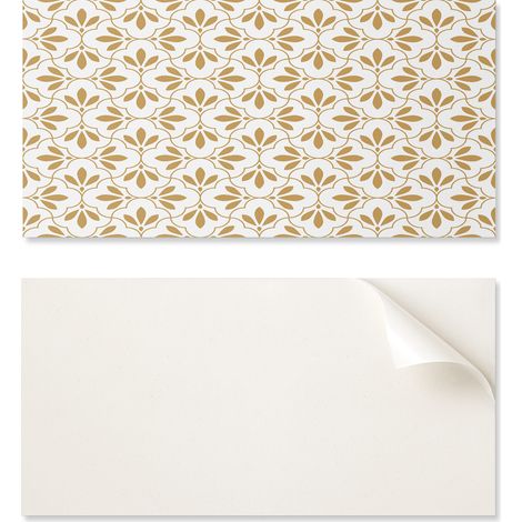 Panel de vinilo autoadhesivo con estampado para sal贸n, 100x50 cm, elegante dise帽o de plantas.