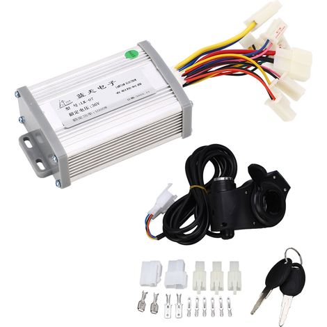 Kit de contrôleur et accélérateur à pouce pour vélo électrique 36V 1000W, moteur à balais, adapté pour conversion (1/5)