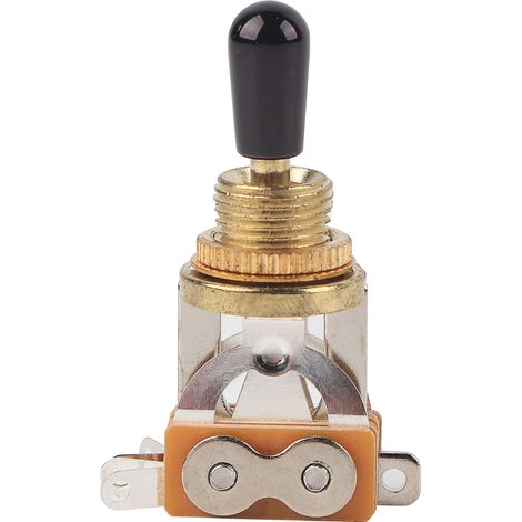 Interrupteur à levier 3 positions doré avec bouton noir, pièce de rechange pour guitare électrique style LP, 1 pièce. (1/5)