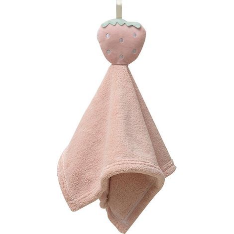 Toalla con estampado de frutas en forma de coral, toalla de felpa, toalla para muebles, toalla colgante, baja absorción de agua. (1/5)
