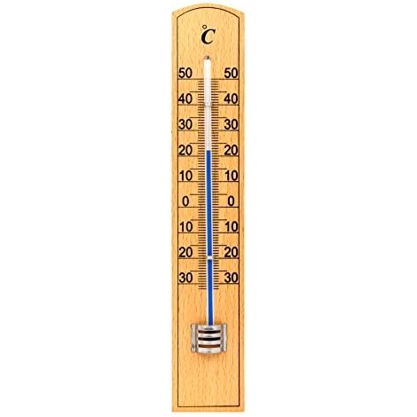 THERMOMÈTRE INTÉRIEUR/EXTÉRIEUR EN BOIS 20 CM VELAMP THERM30