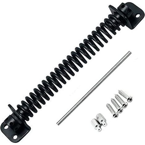 Large Black 10" (25cm) Heavy Duty Gate Door Closer Tension Spring (1/4)