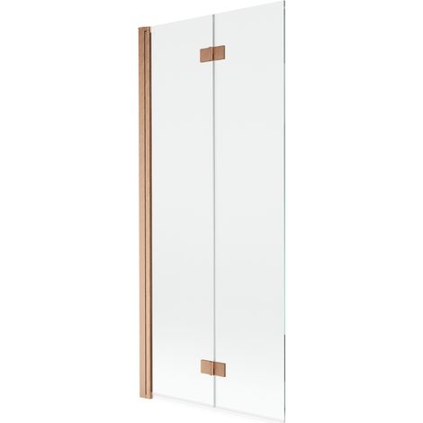 Mexen Mist paroi de douche 2 volets gauche 80 x 150 cm, transparent, cuivre brossé - 8A9-080-002-65-00-L (1/5)