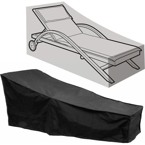 EASYCOMFORT Housse Protection Antipoussière Chaise Longue - Polyester, Étanche, Meubles Extérieur (1/5)
