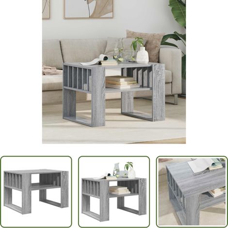 Wohnzimmertisch - Couchtisch Graues Sonoma 66 x 49,5 x 45 cm Holzwerkstoff (1/5)
