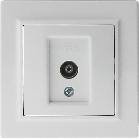 IluminaShop - Modulo Empotrable Toma Intermedia TV Blanco Marco Incluido IP20 Serie wLine (1/3)