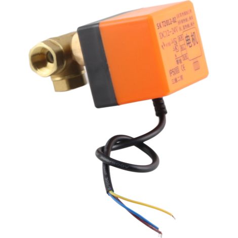 12–24 V DC 2-Wege-Kugelhahn aus Messing mit 3-adrigem Elektromotor, DN32 G1-1/4" (1/5)