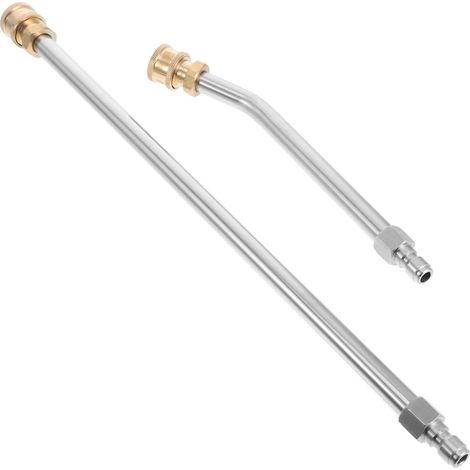 Rallonges en Acier Inoxydable Baguette de Pulvérisation à Dos 1/4 Raccord Rapide Lot de 2 pour Nettoyeur Haute Pression 4000psi pour Nettoyage Extérieur et Trottoirs (1/5)