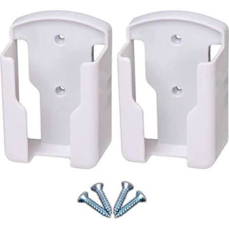 2 Pack Remote Control Holder, TV Remote Control Holder, Wall Mounted Remote Control Holder for Universal Air Conditioner Storage Box, Durable Material White, with Screws, Strong Double-Sided Paste (1/5)