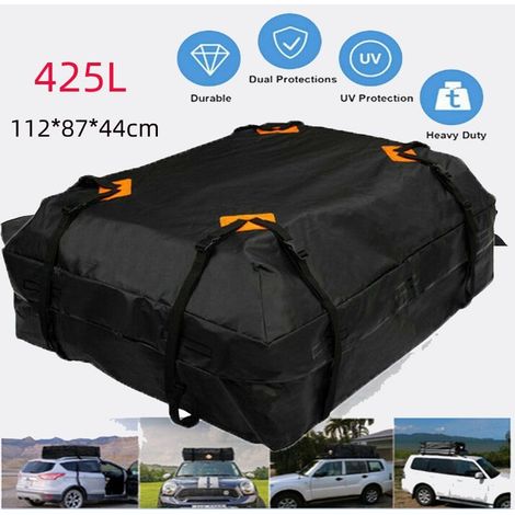 Sac de toit de voiture en tissu Oxford 420D, sac à bagages étanche, sac de rangement, tapis antidérapant anti-poussière et protection solaire (1/5)