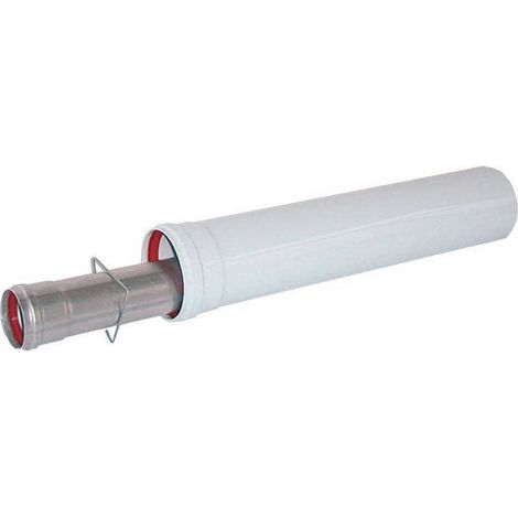 Alargadera coaxial de aluminio MF Ø 60/100 - L 1000 mm - Con anclaje esférico