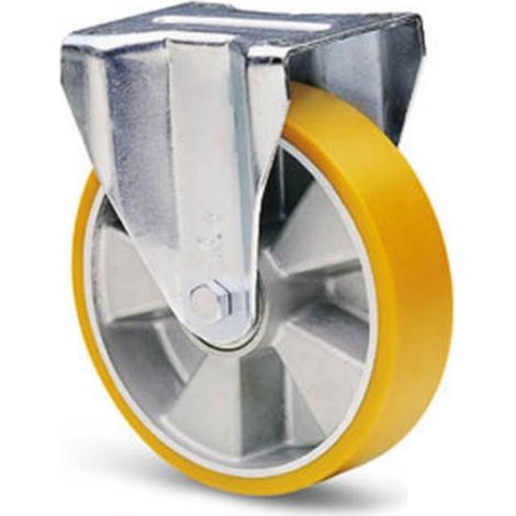 AVO 37A RUOTA CON RIVESTIMENTO IN POLIURETANO 100X30 SUPPORTO FISSO IN ACCIAIO (1/2)