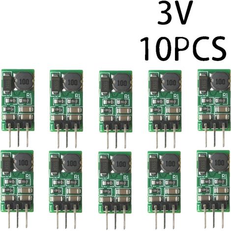 Modulo convertitore DC-DC step-down, tensione regolabile, uscita 1A, 3V, 10 pezzi (1/2)