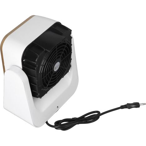 Chauffage d'appoint de bureau, petit radiateur électrique à double usage (froid/chaud) avec télécommande, idéal pour la maison, le bureau ou une chambre d'étudiant (UE 220 V, 1000 W, noir). (1/5)