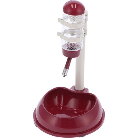 Fontaine à eau automatique Pet Lift pour chats et chiens, couleur bordeaux. (1/5)