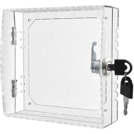 Boîtier de verrouillage pour thermostat avec 2 clés, boîte de protection thermostatique transparente, 16 x 15 x 5.5cm, boîte murale pour thermostat, pour restaurants, écoles