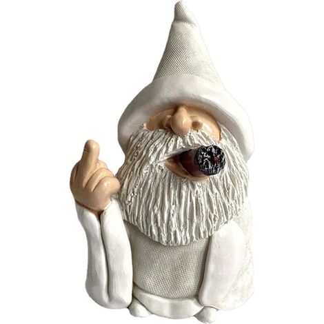 Statue De Jardin Fumeur Jardin Doigt Du Milieu Fumeur Résine Statue Nain Ornement De Jardin Pour Cour Pelouse Patio Jardin Décoration Fumeur Jardin 1pc
