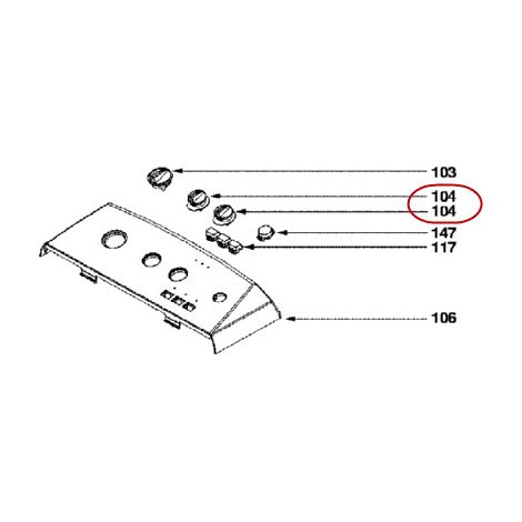 BOUTON DE COMMANDE pour LAVE LINGE VEDETTE - 52X2550