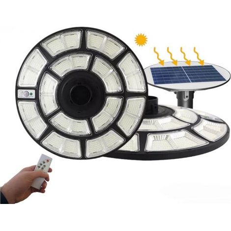 LAMPIONE LED SOLARE ESTERNO CREPUSCOLARE 1200W GIARDINO STRADALE TELECOMANDO (1/5)