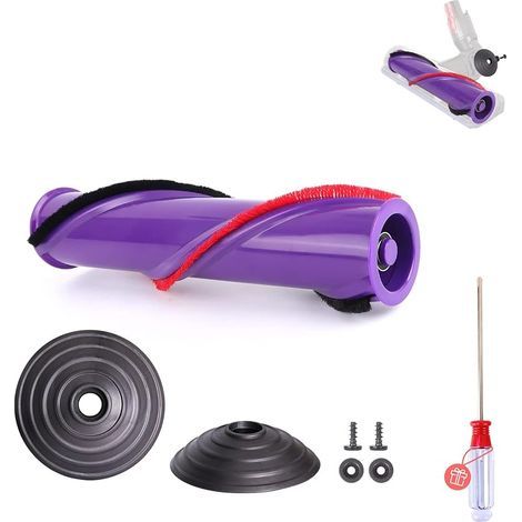 Roue à billes et brosse à rouleaux compatible avec Dyson V8 SV10, pièces de rechange pour Dyson V8 SV10 pièces de tête de moteur d'aspirateur (pour entraînement à 4 broches) (1/5)