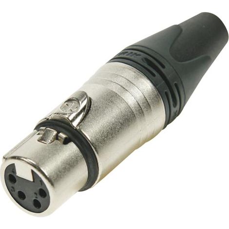Neutrik NC4FXX conector XLR Negro, Metálico