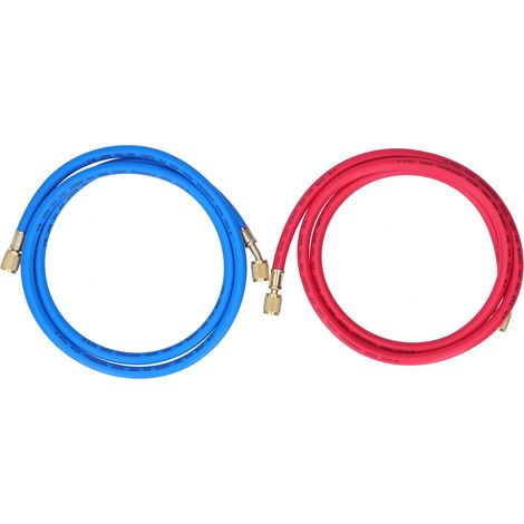 Tuyau de recharge de réfrigérant pour climatiseur, accessoire d'ajout de réfrigérant pour climatisation (double raccord standard anglais, 2 pièces, 1,5 mètre)