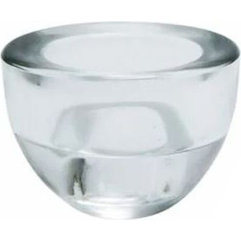 Portacandela tondo in vetro trasparente per candela e tealight elegante (1/3)