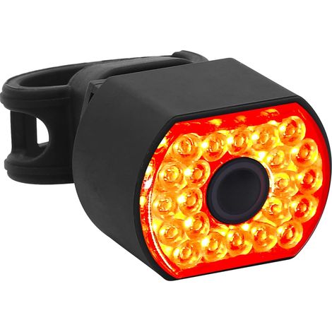 Feu arrière de vélo intelligent avec détection de freinage, chargement USB, LED à détection automatique, plusieurs modes d'éclairage et étanchéité.
