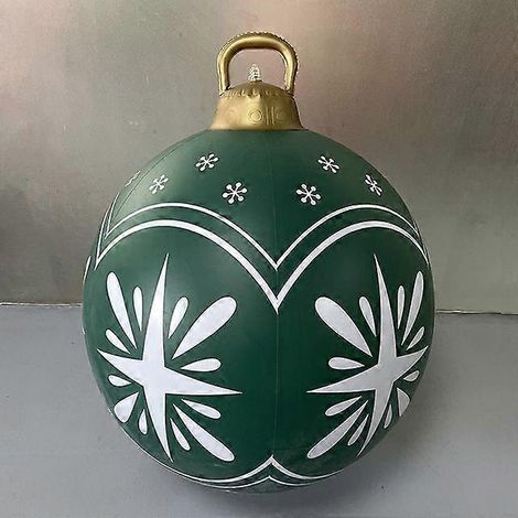 Boule de Noël gonflable décorative de 60 cm pour l'extérieur, en PVC, géante, pour sapin de Noël, sans lumière. (1/5)
