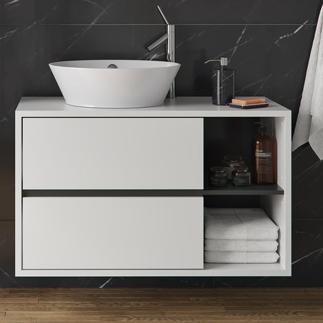 Waschbeckenunterschrank Viola, Weiß, 100 x 60 cm, Vicco