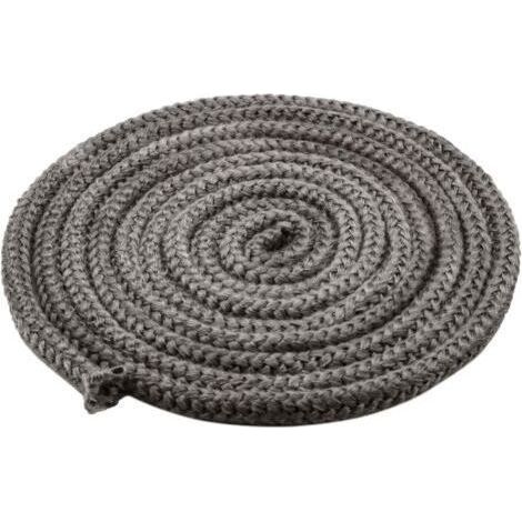Joint d'étanchéité pour cheminée, corde de porte de four, 10 mm x 4 m, corde en fibre de verre ignifugée pour poêle, cheminée, four, chaudière, résistant à 450–550 °C, noir (1/5)