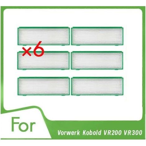 Lot de 6 filtres pour aspirateur Vorwerk Kobold VR200 VR300 - Accessoires et pièces de rechange ultra-résistants (1/5)