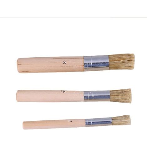 Lot de 3 pinceaux creux, pinceau en acrylique optimisé pour peinture à l'huile, cire, gouache, peinture acrylique et décoration de la maison (1/5)